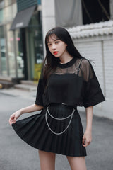 チェーンメッシュクロップTシャツ / TOP(8062) Chain Mesh Crop Tee