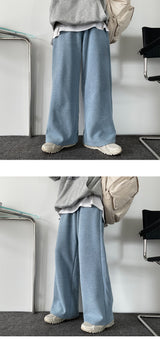 [フリース] バンデッドウエストワイドレッグパンツ