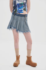 デニムプリーツスカート / DENIM PLEATS SKIRT