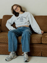 Women Bon Vivant Crop Crewneck_Melange Gray