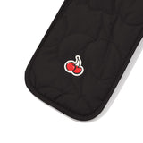 CHERRY QUILTING JACKET + MUFFLER SET [BLACK]