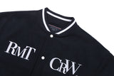 ワイルドフラワーウールバーシティジャケット / WILD FLOWER WOOL VARSITY JACKET_NAVY