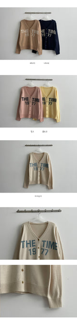 フォーキーレタリングVネックニットカーディガン/Forky Lettering V-Knit Cardigan