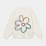 Clover Embroidered Knit