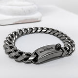スチール ライン カーブ チェーンブレスレット / [BLESSEDBULLET]STEEL LINE CRUVE CHAIN BRACELET_ANTIQUE SILVER/ANTIQUE GOLD