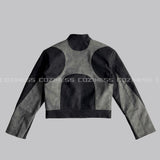 トレジャークロップドレーシングレザージャケット / OA Treasure Cropped Racing Leather Jacket (2 colors)