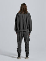 WASHED SWEATSHIRT - BLACK (4622874443894)