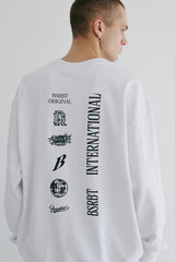 マルチロゴクルーネック / BSR2223FWPO073 MULTI LOGO CREWNECK WHITE