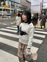 猫のしっぽニット