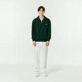 ハーフジップアップニットスウェットシャツ/HALF ZIP UP KNIT SWEATSHIRTS GREEN