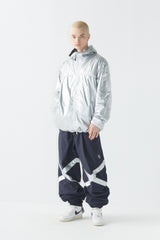 ラウンドラインフーデッドジャケット/BSR2223FWJK044 ROUND LINE HOODED JACKET SILVER