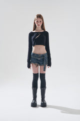 レイクロップドカーディガン / LAY CROPPED CARDIGAN
