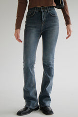 ポイントブーツカットデニムパンツ / no.2319 Point Bootcut Denim Pants (2color)