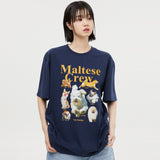 マルチーズクルー半袖Tシャツ/Maltese crew half sleeve tshirts