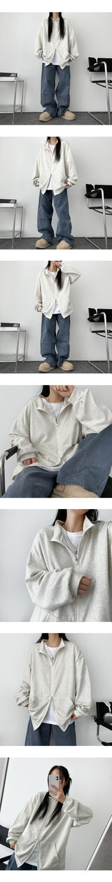 Bokin Oversized Fit Two-Way Zip-Up