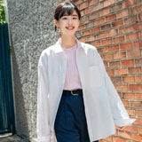 リネンビックオーバーシャツ/LinenLinen Big Overfit Crayon Stripe Shirt S81 Light Lilac