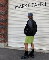 （UNISEX）ネブハイネックレザーブルゾン