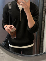 LMN ミックスセミジップアップニットウェア / LMN Mix Semi-Zipup Knitwear (11 colors)