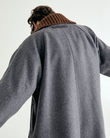 UNISEX WOOL RAGLAN HIDDEN COAT M - TWILL GRAY (6636060672118)