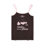 チェリートムボーイグラフィックノースリーブ / CHERRY TOMBOY GRAPHIC SLEEVELESS [BROWN]
