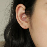 14K GOLD 10MM PIPE RING EARRING (6680875958390)