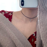 レザーシルバーネックレス / [CCNMADE] LEATHER SILVER NECKLACE (Feather)