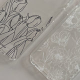 Tulip Drawing / jelly case iPhone Galaxy (6612300595318)