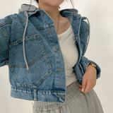 フロントアンドバックボタンデニムジャケット / Front And Back Button Denim Jacket
