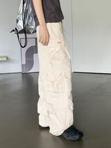 ポケットコットンロングワイドカーゴパンツ / Pruto Pocket Cotton Long Wide Cargo Pants