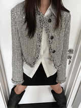 Attitude tweed short jacket