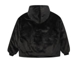 オーバーフィットファーフードジップアップジャケット / Overfit Fur hooded zip-up jacket_3color