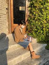 Muse wool collar short coat 