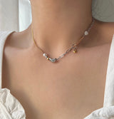 fx Stainless Steel Titanium Combination Mix Ball Heart Kitch Unique y2k Hip Necklace