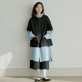 ラウンドハーフシャツ / unisex round half shirts jacket black