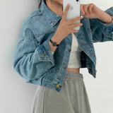 フロントアンドバックボタンデニムジャケット / Front And Back Button Denim Jacket