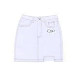 DENIM COLOR MATCHING STITCH SKIRT (6682521108598)