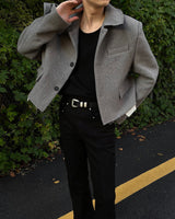 TAP Cutting Crop Wool Jacket
