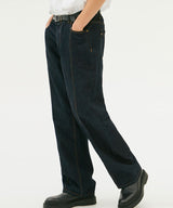 WASHING STITCH DENIM PANTS (BLACK) (6585489391734)