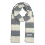 sleeve fluffy stripe muffler (gray)