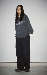 DIAGONAL CARGO PANTS_NAVY