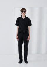COLLAR IRON TIP PIQUE T-SHIRT BLACK (6566844498038)