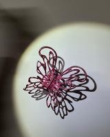 Pink butterfly hairpin