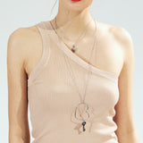 ハートキーネックレス / Heart Key Necklace_2 colors