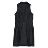 Diane Leather Mini Dress [BLACK] (6618901938294)