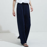 Crease band pants - Navy (6671638921334)