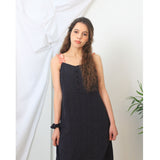 Aria dot dress (navy) (6657243578486)