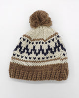 Kuning Vintage Nordic Drop Knit Beanie