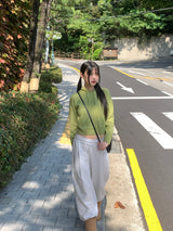 イルミボカシセミクロップフードニット