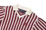 ストライプバルーンニットトップ / STRIPE BALLOON KNIT TOP_BURGUNDY