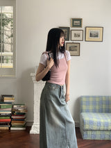 タムミリボンクロップストラップナシ/Tammi Ribbon Cropped Strap Pear